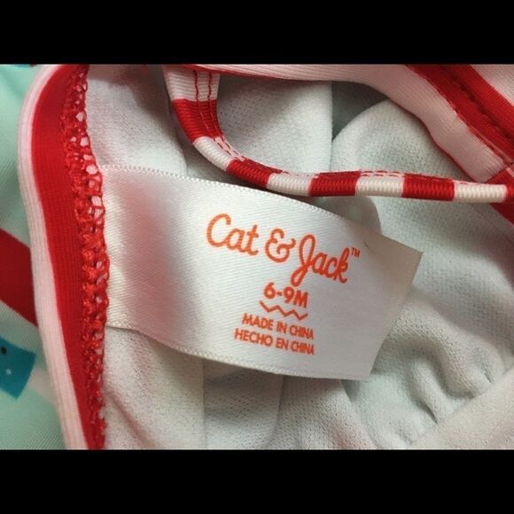 Cat & Jack One Piece Girls Swimsuit 6-9 mo NWOT - Picture 3 of 3